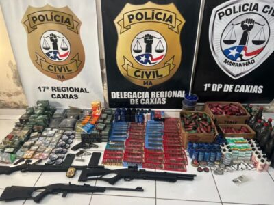Polícia Civil em Caxias apreende mais de 2.500 munições e armas ilegais; comerciante é preso em flagrante