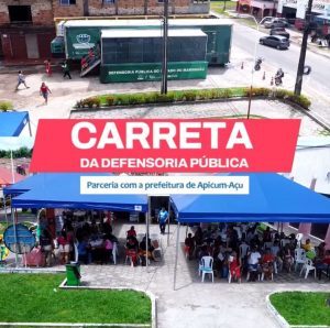 Em parceira com a Prefeitura, carreta da Defensoria Pública do Estado oferece muitos serviços à população de Apicum-Açu