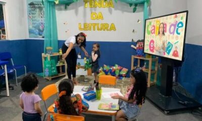 Secretaria Municipal de Educação cria “tenda da leitura” no estande da Prefeitura na Expoimp