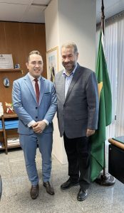 Em Brasília prefeito André da RalpNet tem agenda com Ministro Carlos Lupi, com pautas voltadas para o retorno das atividades da agência do INSS de Pinheiro