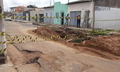 Rua Coronel Manoel Bandeira no Centro, é interditada pela Defesa Civil de Imperatriz