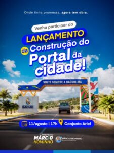 Prefeitura de Bacuri vai iniciar obras do portal da cidade