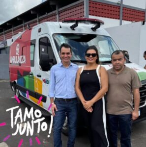 Campestre do Maranhão recebe ambulância e viatura da PM por meio de parceria entre prefeito Fernando Bermuda e Carlos Brandão