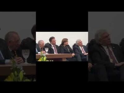 Vídeo: Flávio Dino e Sarney participam juntos de posse de nova imortal da AML
