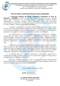CASO DOS PRINTS: CEADEMA emite nota de apoio à deputada Mical Damasceno e repudia ataques misóginos