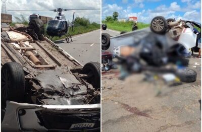 Grave acidente no Campo de Peris mata duas pessoas e destrói carro