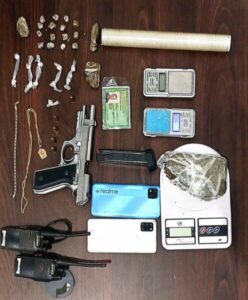 Polícia Militar prende suspeito de tráfico de drogas e porte ilegal de arma no Anjo da Guarda