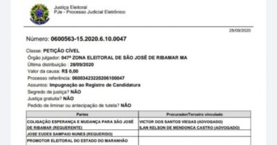 Eudes Sampaio tem pedido de registro impugnado