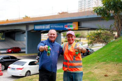 Brandão entrega obra de recuperação do Viaduto do Café
