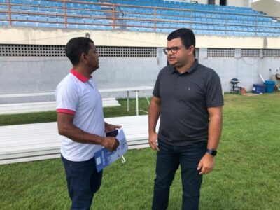 Obras de reforma do Estádio Frei Epifânio estão em franco andamento.