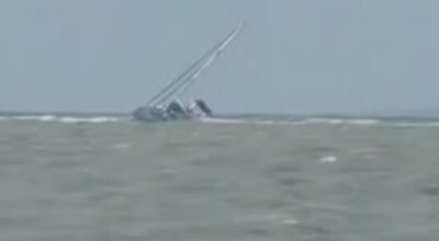 Veleiro naufraga na ilha dos Lençóis em Cururupu