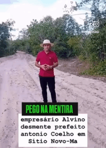 Empresário denuncia suposta obra fantasma em vicinal de Sitio Novo