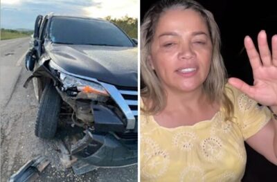 Mical Damasceno sofre grave acidente, mas escapa ilesa