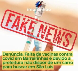 Prefeitura de Barreirinhas, desmente Fake News sobre falta de vacina para Covid