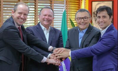 Governador Brandão assume o PSB em Brasília, e anuncia apoio a Duarte Jr.