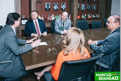 Em Brasília Carlos Brandão, e Marcus Brandão, garantem apoio do MDB de Baleia Rossi e consolida candidatura de Orleans