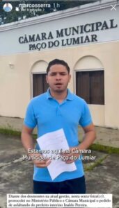 Prefeito interino Inaldo Pereira tem pedidos de afastamento protocolados na Câmara e MP em Paço do Lumiar