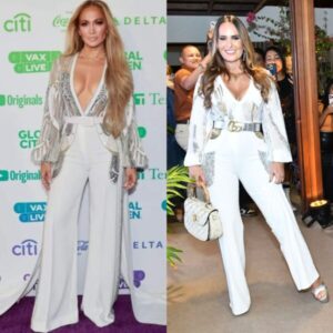 Paulinha Lobão arrasa com o mesmo look de Jennifer Lopez em coleção de colab da maior grife de sapatos do Maranhão