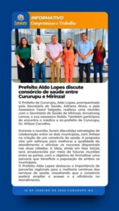 Prefeito Aldo Lopes discute consórcio de saúde entre Cururupu e Mirinzal