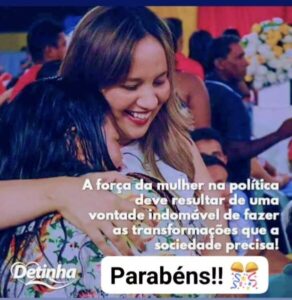 Portal Luiz Guterres deseja muitos anos de vida para Detinha Cunha