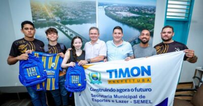 Prefeito de Timon recebe atletas timonenses que competirão em São Paulo e na Sérvia