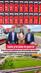 Prefeito Júnior do Posto recebe em Brasília ambulância do SAMU para São Domingos do Azeitão