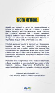 Pedro Lucas quer ouvir bancada da União Brasil antes de decidir sobre convite para Ministério das Comunicações