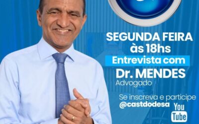 Segunda-feira(29), tem CASTDODESÁ com o pré-candidato a deputado, Dr. Mendes