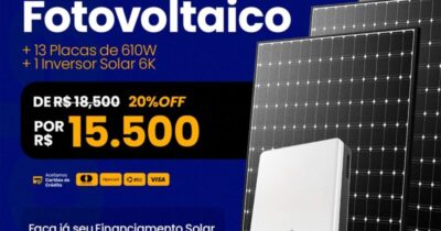 Promoção Imperdível: Kit Solar Fotovoltaico com 20% de desconto