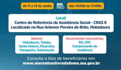 Prefeitura de Matões convoca beneficiários do Bolsa Família para pré-cadastro no Programa “Maranhão Livre da Fome”