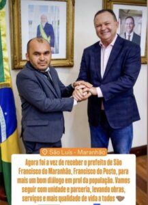 Prefeito de São Francisco do Maranhão e comitiva são recebidos pelo governador em reunião no Palácio dos Leões