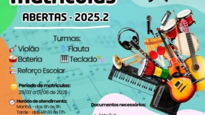 Instituto Maná: Matrículas Abertas e Vagas Limitadas para Aulas de Música e Reforço Escolar