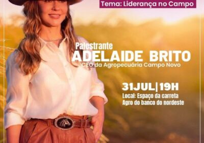 Expocodó 2025: Palestra imperdível com Adelaide Brito no Encontro das Mulheres do Agro