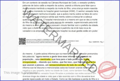 Vereador Raimundo Leonel Magalhães é processado por repetir discurso cruel contra lavradora que perdeu bebê no HGM