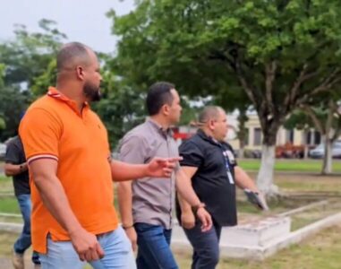 Prefeito André da Ralpnet e equipe do Estado vistoriam locais que receberão grandes obras em Pinheiro