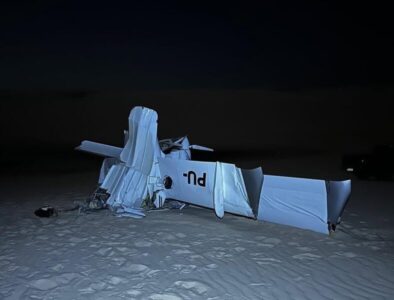 Avião de pequeno porte cai e deixa duas pessoas mortas em Santo Amaro