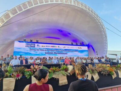 Certificado de Patrimônio Natural da Humanidade é entregue pela UNESCO aos Lençóis Maranhenses em Barreirinhas.