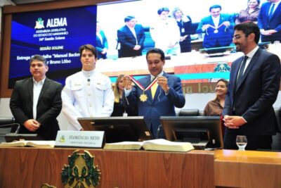 Em sessão solene, Junior Cascaria entrega Medalha “Manuel Beckman” ao atleta Bruno Lobo