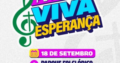 EVANGÉLICO Parque Folclórico da Vila Palmeira será palco do Festival Viva Esperança, idealizado por…