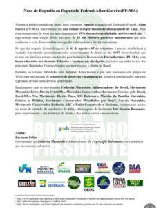 Movimentos de direita acusam Allan Garcês de trair eleitores maranhenses