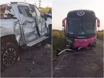 Grave acidente em Carutapera envolve prefeito Amim Quemuel; primeira-dama morre na colisão