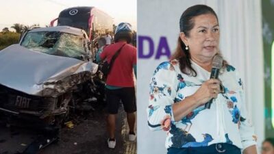 Primeira-dama de Carutapera morre em grave acidente na BR-316 no interior do Maranhão