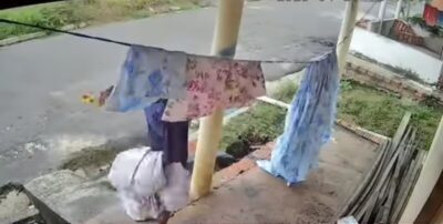 Homem é flagrado furtando roupas de varal em Lima Campos