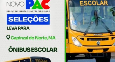 Capinzal do Norte é contemplado com novo ônibus escolar pelo Novo PAC