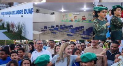 Prefeita Maura Jorge entrega a Unidade Integrada Alexandre Duarte totalmente reformada e celebra avanços na educação de Lago da Pedra