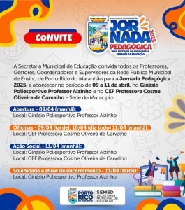 Jornada Pedagógica 2025 reforça compromisso da Prefeitura de Porto Rico com a educação