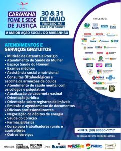 Com apoio da Prefeitura de Pinheiro, Caravana Fome e Sede de Justiça chega ao Município trazendo dezenas de atendimentos para a população nesta sexta e sábado