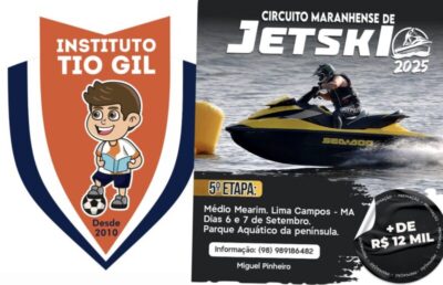 Circuito Maranhense de Jet Ski: Instituto Tio Gil Realiza 5ª Etapa em Lima Campos
