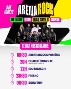 ARENA ROCK promete agitar São Luís com atrações nacionais e locais neste sábado