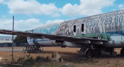 Último avião sucateado em aeroporto de São Luís será transformado em quarto de hotel